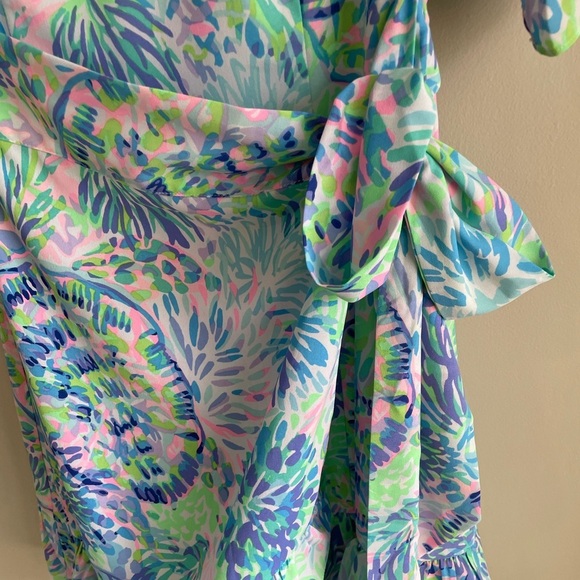 Lilly Pulitzer Darlah Stretch Dress - Blue/Green/Pink - Size 2 - Picture 9 of 13